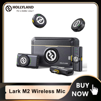 Hhollyland Lark M2 M2S Wireless Lavalier Microphone Noise Reduction for Photography Vlog RX TX for iPhone Android Camera
