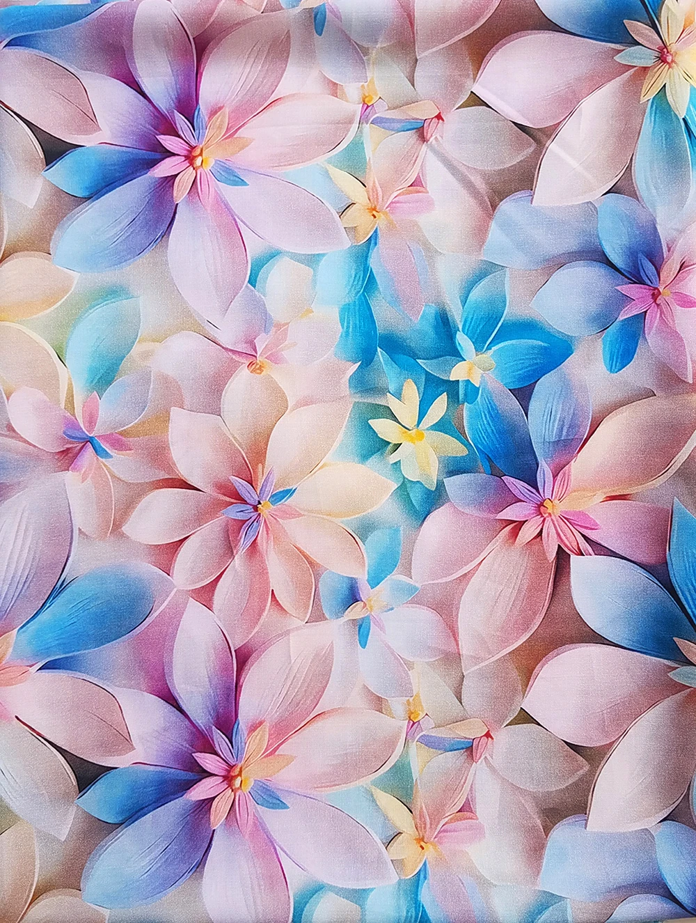 1 meter X 1.45 meter Beautiful Colored Flower Viscose Fabric 100% Rayon Material For Dress Robe