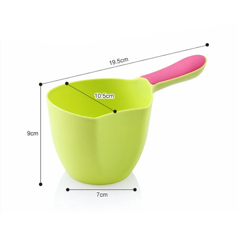 Baby Bath Rinse Cup Slip-resistant PP Hair Washing Baby Shampoo Bath Spoon for Kids