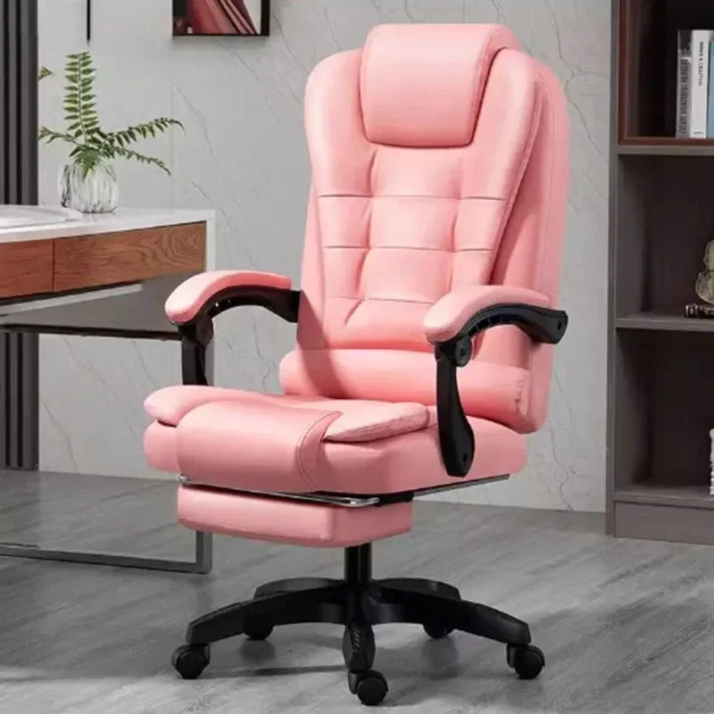 Wheels Mobile Black Office Chair Recliner Luxury Comfortable Sedentary Office Chair Gaming Room Silla De Oficina Furniture