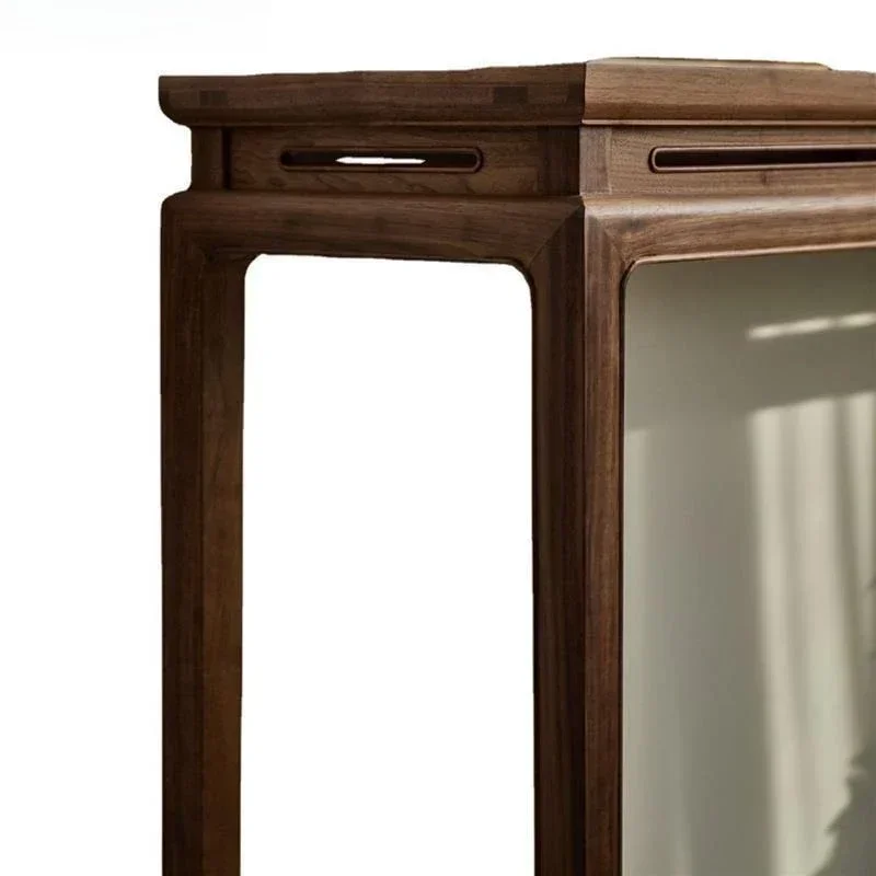 

New Chinese black walnut strip case, all solid wood Zen modern simple entrance table strip table