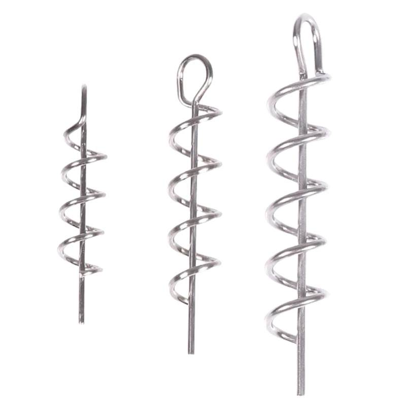 50Pcs Fishhooks Spring Fishing Twist Lock Fishing Hook High Carbon Steel Spring