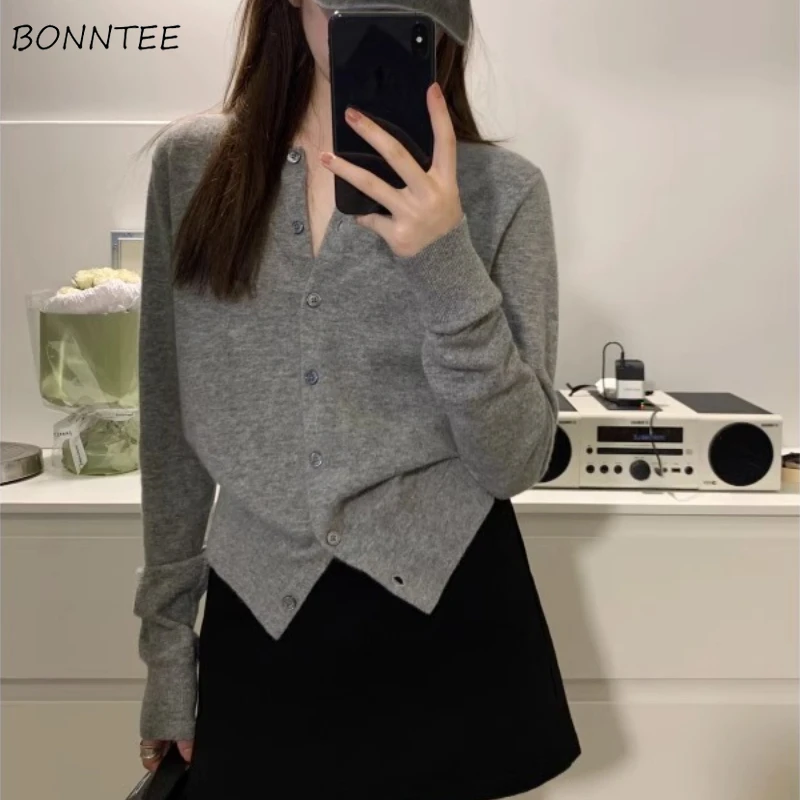 

Кардиган женский, однотонный, нежный, вязаный, однобортный, универсальный, корейский, модный, классический, популярный, весенне-осенний, простое, уютное пальто