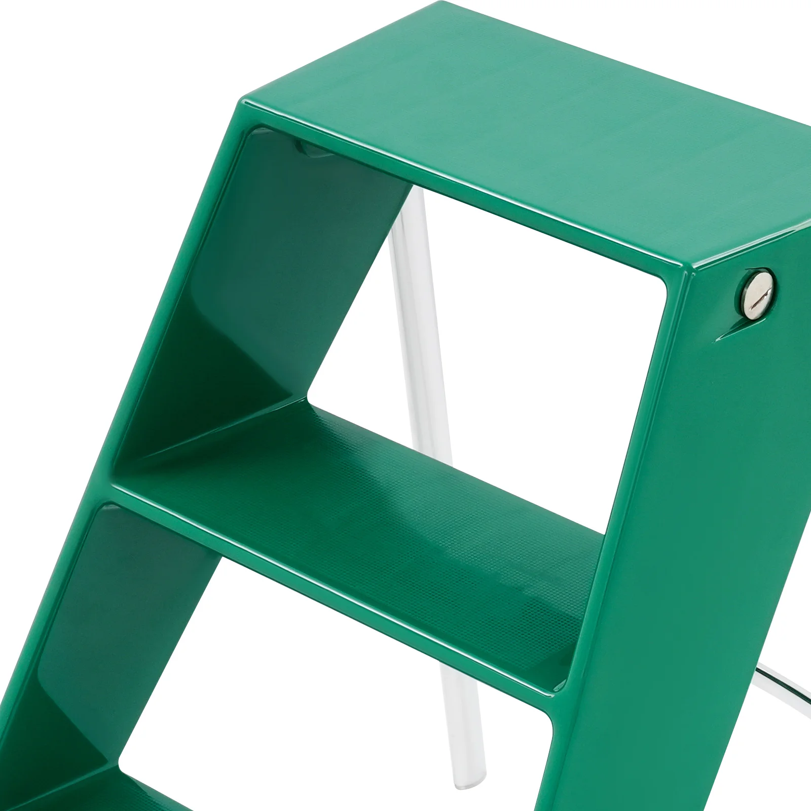 الأخضر PC الحديد 44*58*61 سنتيمتر ثلاث خطوات متعرجة سلم البراز للطي متعددة الوظائف تخزين الرف الرف سلم