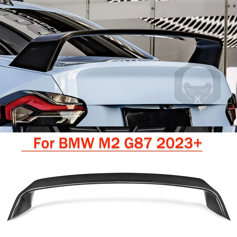 

Suitable For BMW M2 G87 True Dry Carbon Fiber MP Car Tail Fixed Wind Wing 2 Series G87 Spoiler Top Wing