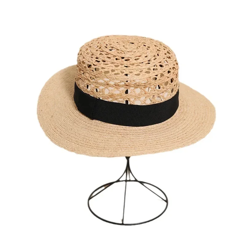 Męski i damski kapelusz jazzowy na imprezę plażową Wiosenna i letnia wycieczka Nadmorski parasol Wakacyjny kapelusz Oddychający kapelusz przeciwsłoneczny Słomkowa czapka