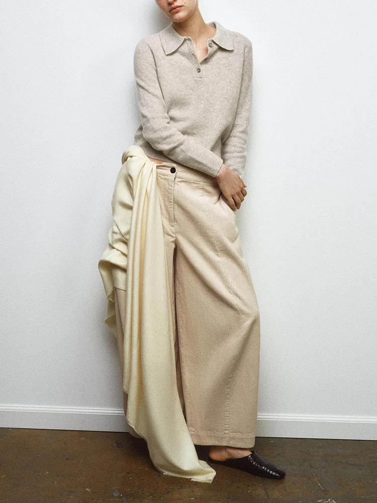 

Новинка Весна 2026: Женская трикотажная кофта с длинным рукавом, однотонная, с воротником, универсальная, оригинальный дизайн