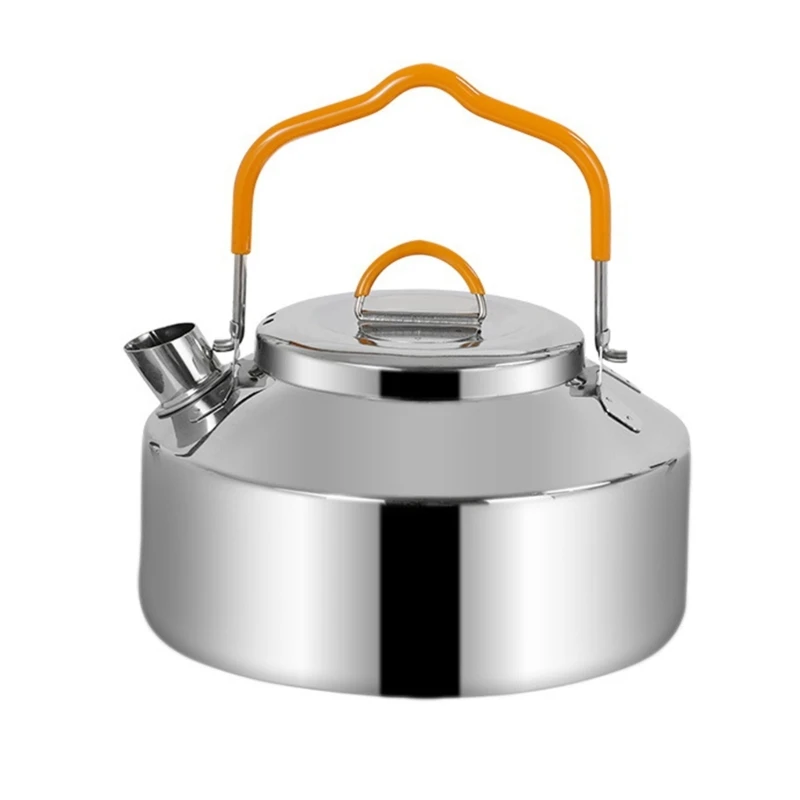 1L Stainless Steel Kettle Camping Stovetop Teapot with Folding Handle Water Jugs