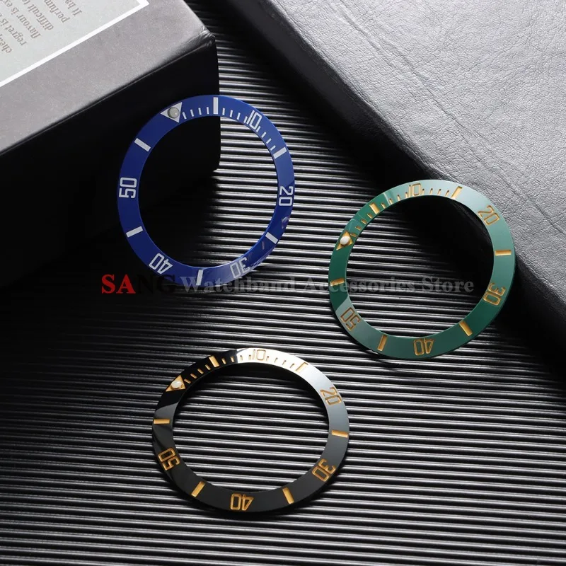 for Rolex Submariner Water Ghost 40mm Watch Bezel Insert Ring Slope Ceramic Alloy Watch Bezel Watch Case GMT Diving Watch Parts