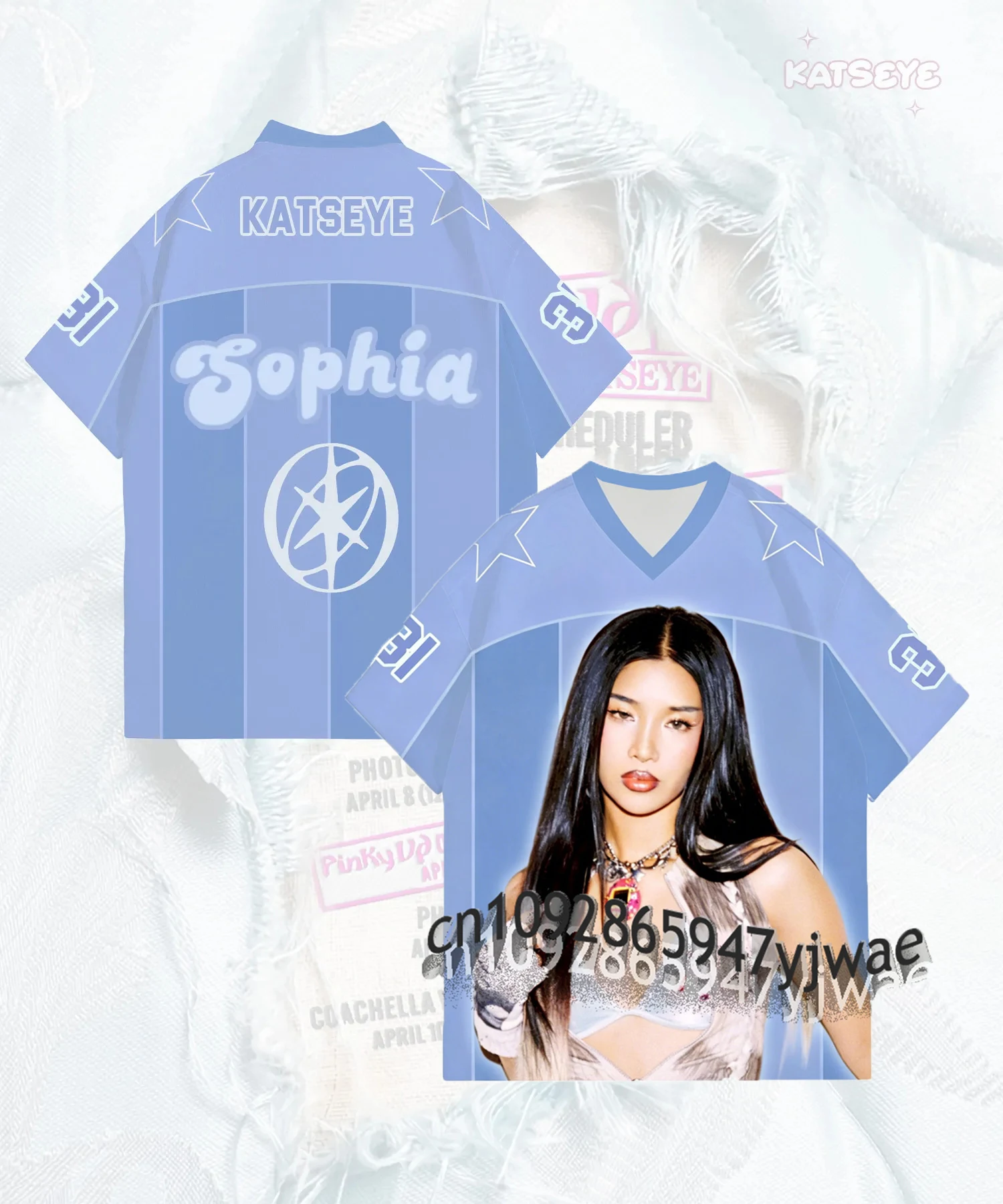 2026 Katseye Daniela&Lara&Sophia Member Graphic Unisex Jersey Streetwear Y2k Top Fans Tee Summer Men'S Women'S Beach T-Shirts