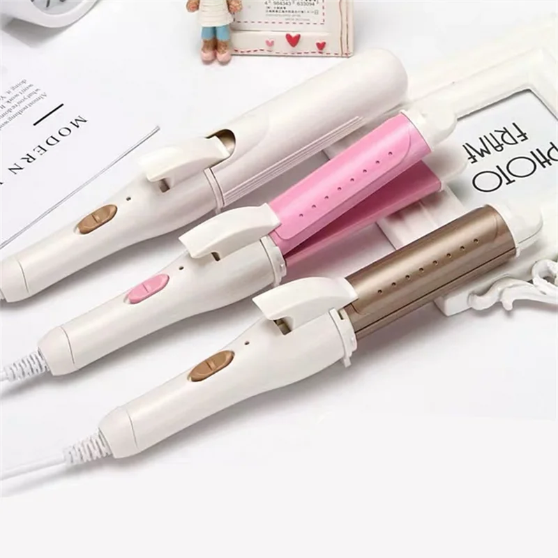 

3 In 1 Gold Electric Hair Curler For Women Professional Ceramic Curling Iron Hair Straightener Heated Roller Multifunction