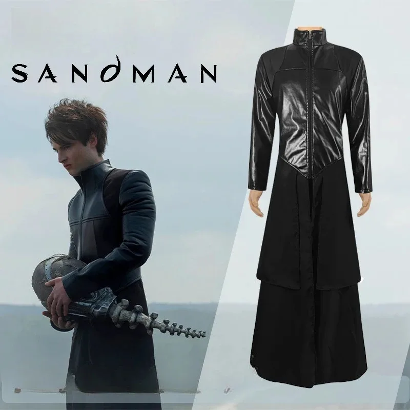

The Sandman Cosplay Black Full Set Halloween Costume Masquerade Dress Up Carnival Party Outfits for Men lf[5