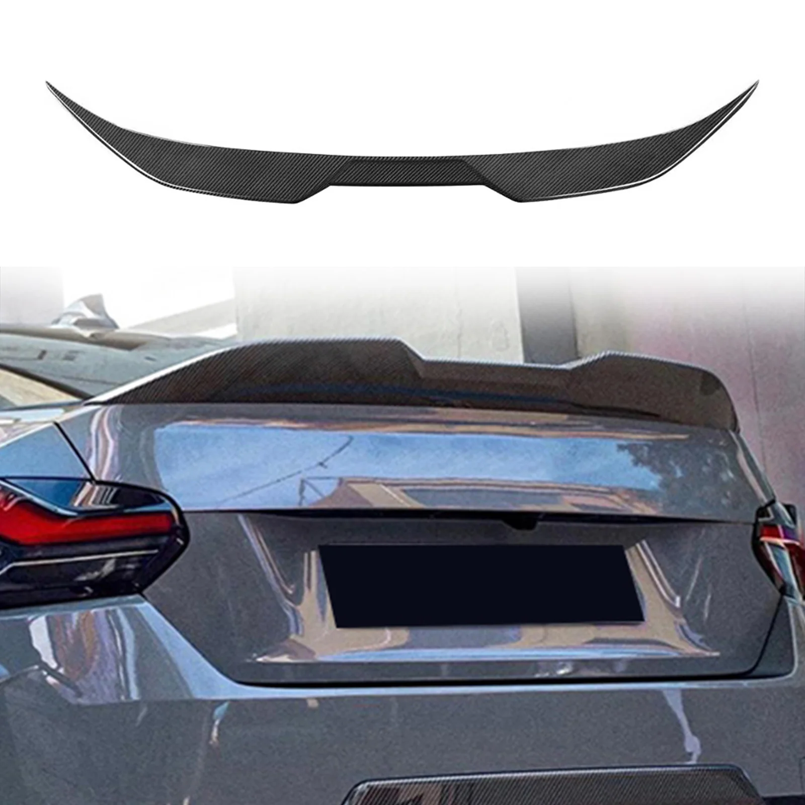 

Dry Carbon Fiber Car Rear Trunk Spoiler Wing For BMW 2 Series G42S Black Decoration tail wing spoiler accesorios para vehículos