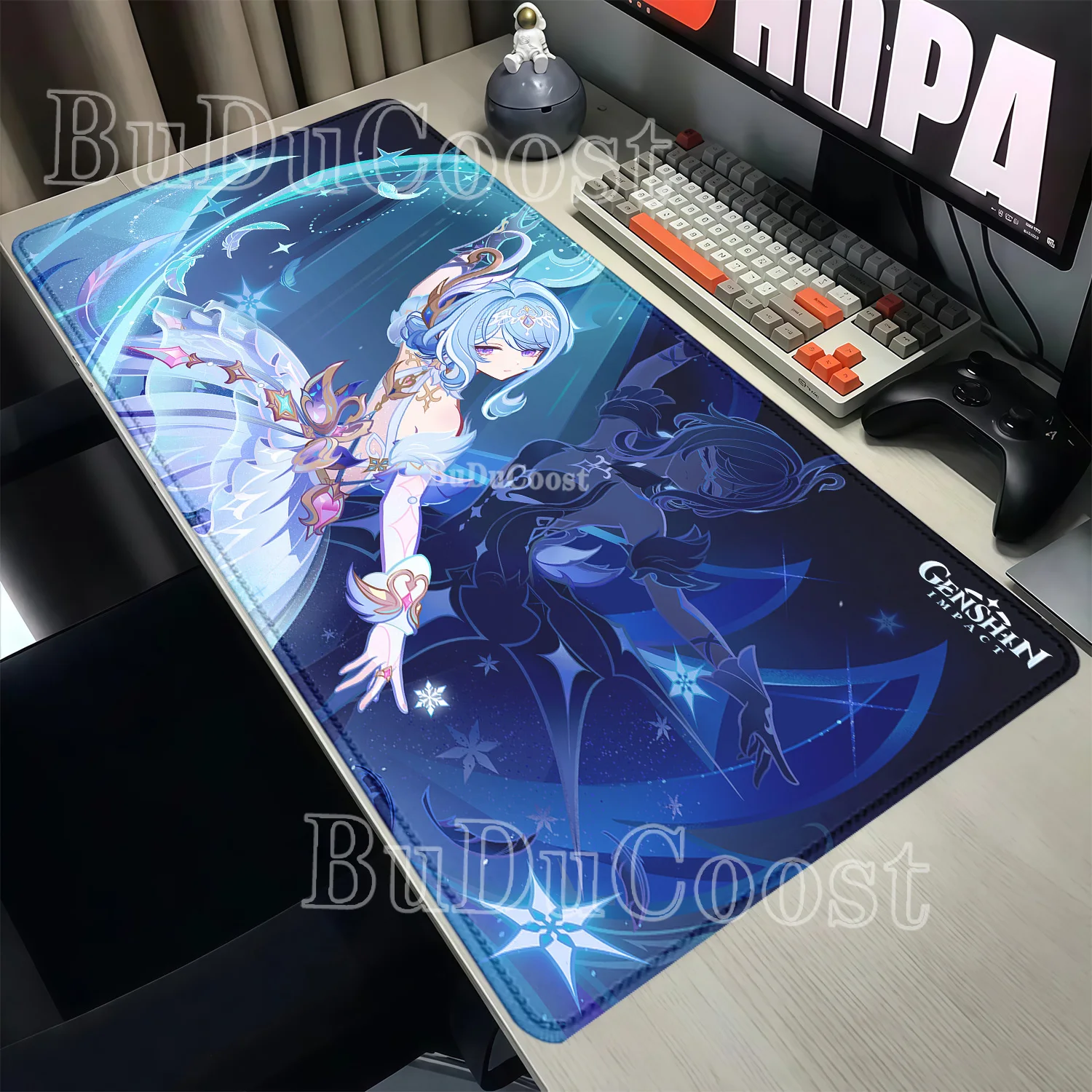 Mouse Pad Odette Gaming Genshin Impact PC Larger Rubber Keyboard Overlock Esports Mousepad Office Non-slip HD Printing Desk Mat