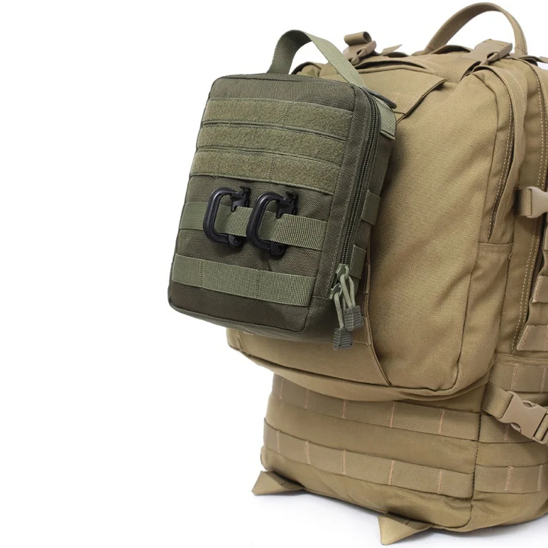 Molle EDC Bag Tactical Pouch Emergency First Aid Kit Bag Hunting Wear-resistant EDC Tools Waist Pack Travel Hiking Vest Pouch