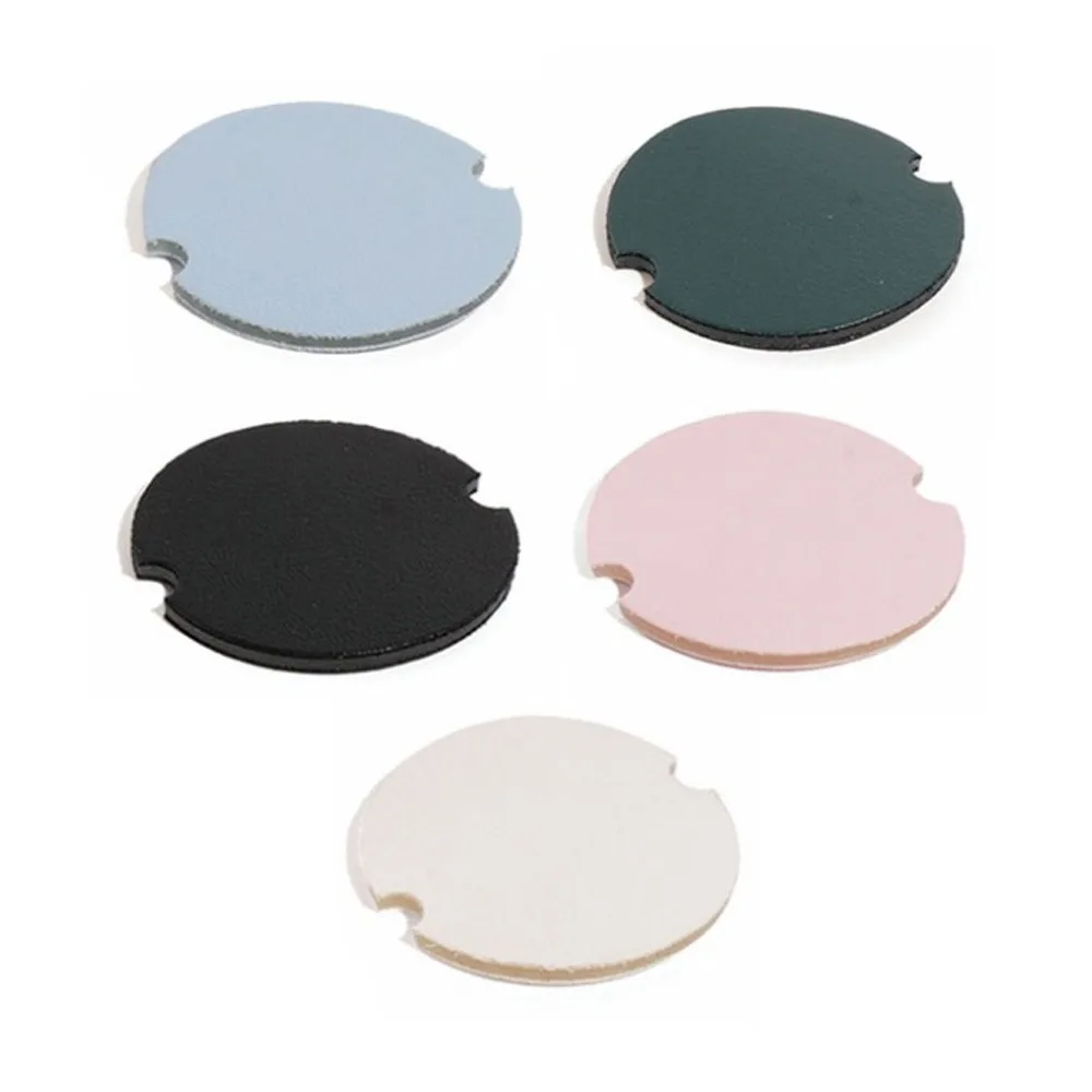 5PCS PU Rings Display Pads Round Multifunctional Earrings PU Card Holder Jewelry Packaging Organizer Round Ring Stand Outdoors
