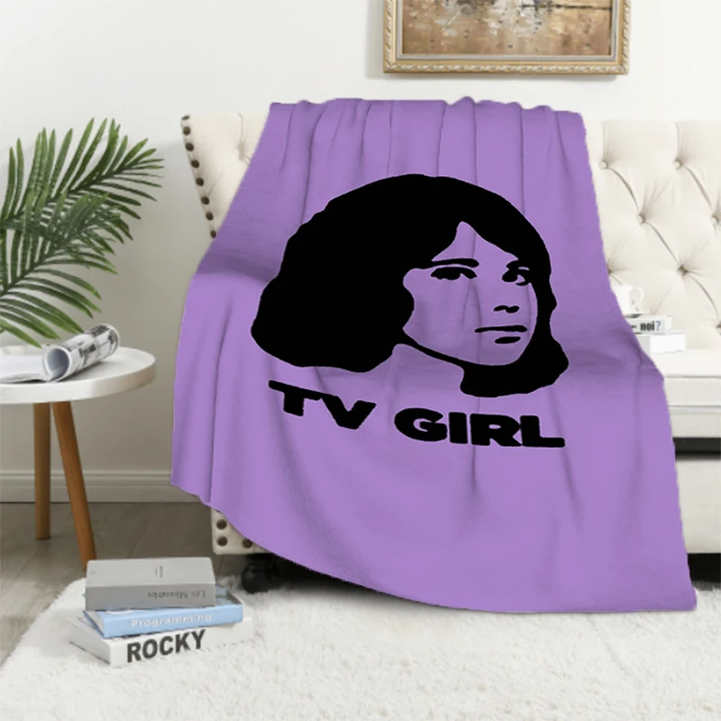 Tv Girl French Exit Lovers Rock Blankets for Decorative Sofa Blanket Fluffy Microfiber Bedding Custom Cobija Catnap Knee Bed Nap