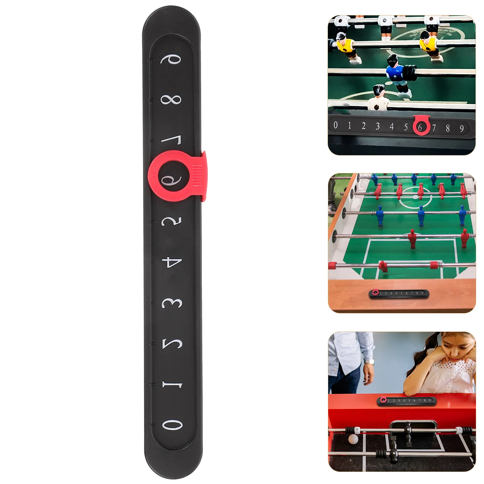 

Table Soccer Score Counter Multifunctional Scorekeeper Bar Foosball Scoring Marker Tabletop Game Supplies Plastic Black