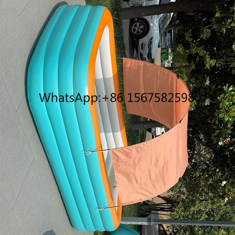 Thickened Inflatable Bathtub Pool With Awning Family Swimming Pool for Children Adults