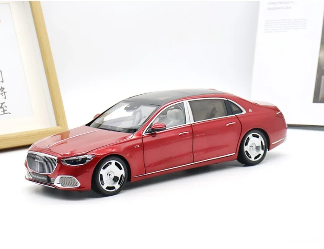 Almost Real 1:18 For Mercedes Maybach S680 New S-Class 2021 Alloy Car Model Red