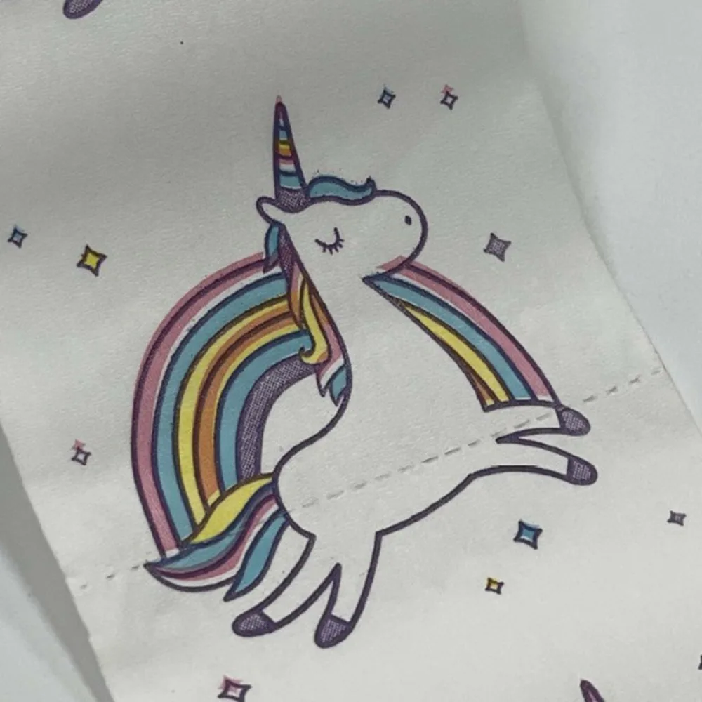 1 Roll - Rainbow Unicorn Toilet Paper - Perfect for Gag Gifts, White Elephant, or Potty Training