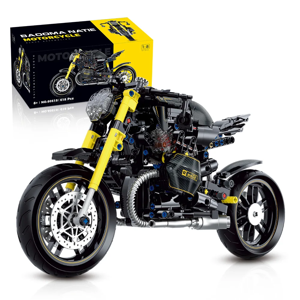 

Motorcycle Toy Building Blocks Set, 1:8 Scale Model Gifts Motorcycle Construction Kit, 618 Pieces