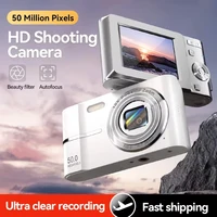 Cámara Digital 4K, 50MP, 16X, cámara para estudiantes, cámara de vídeo Digital antivibración para exteriores, grabadora de vídeo Flash, cámara de vídeo pequeña
