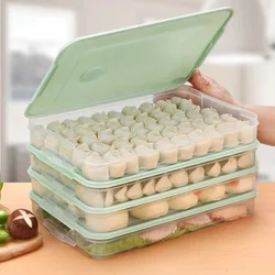 Refrigerator Dumpling Box Household Food Egg Frozen Box Wonton Fresh-Keeping Organizers Quick Freezing Refrigerator Storage Box