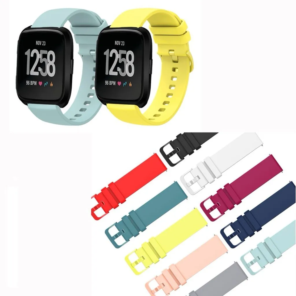 

Strap Suitable For Fitbit Versa/Versa Lite/Versa 2/Versa SE Soft Silicone Sports Replacement Bracelet