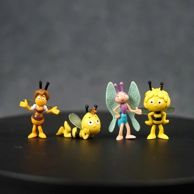 Creative waiwai miaoen Cartoon Little Bee simulation static mini model play ornaments doll toys