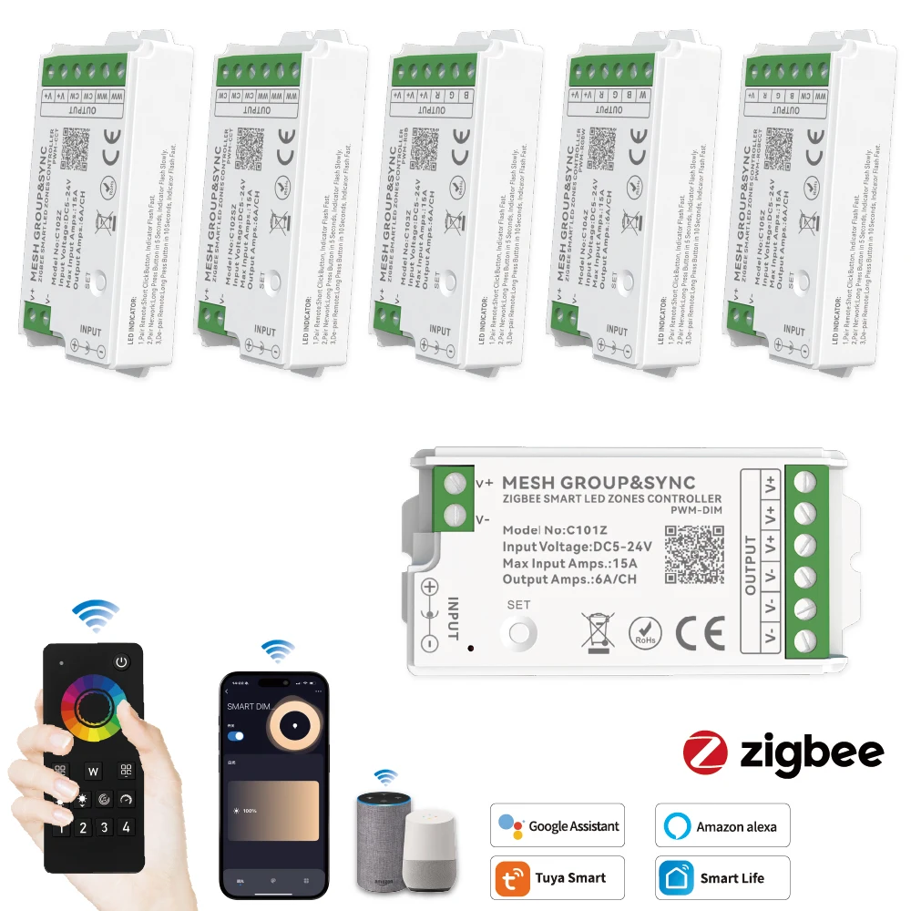 

Tuya ZigBee 3.0 Smart Controller, Wireless/Wired Gateway Bridge App Voice Remote Control, Works with Alexa Google Home Assistant