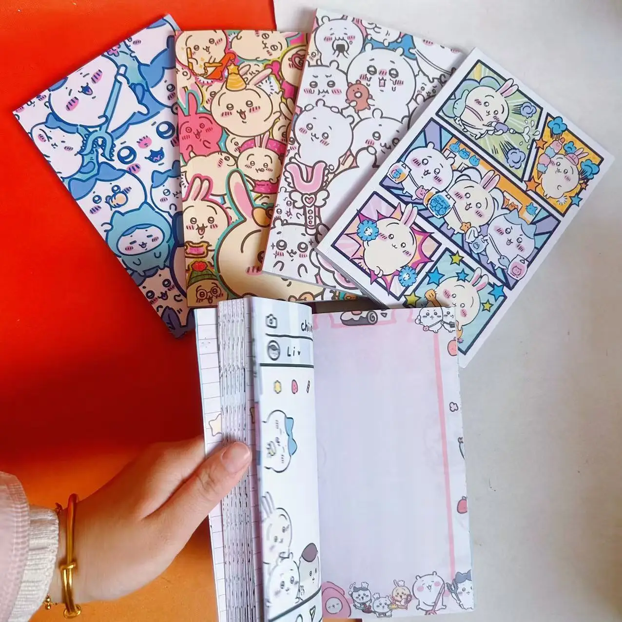 New Chiikawa Cute Notebook 80 Sheets, Full Color Kawaii Journal Notepad for Note Taking School Office Christmas Gift