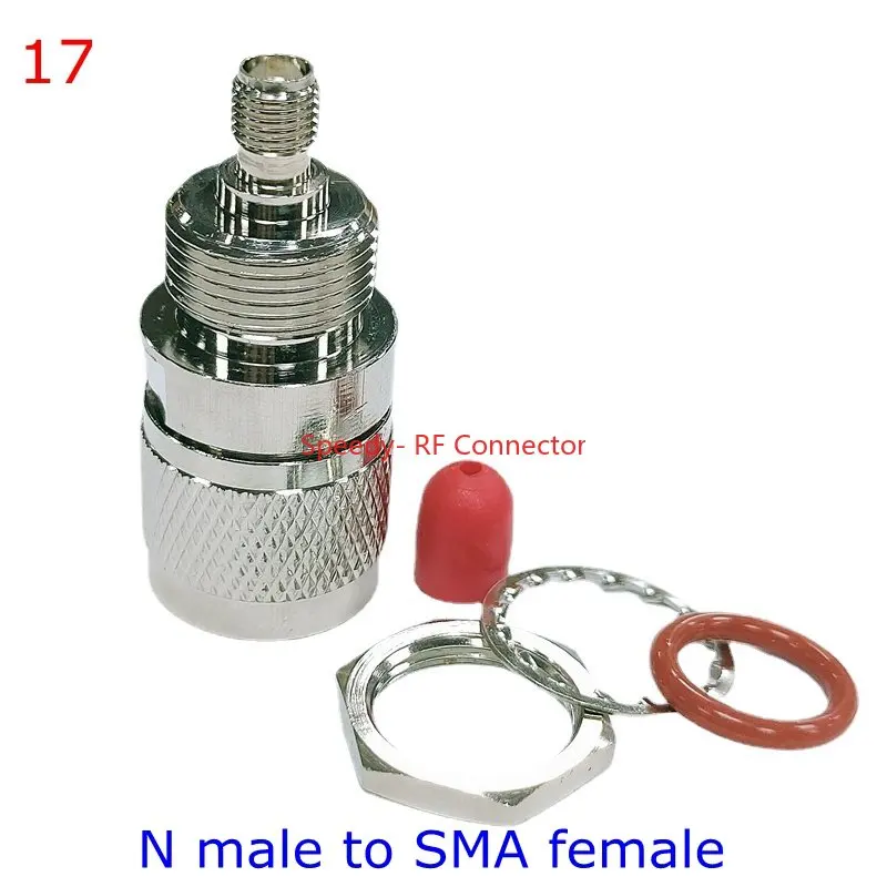 Connecteur droit à bride de Type L16 N vers SMA mâle femelle à 4 trous, cloison avec écrou O-RING, adaptateur étanche