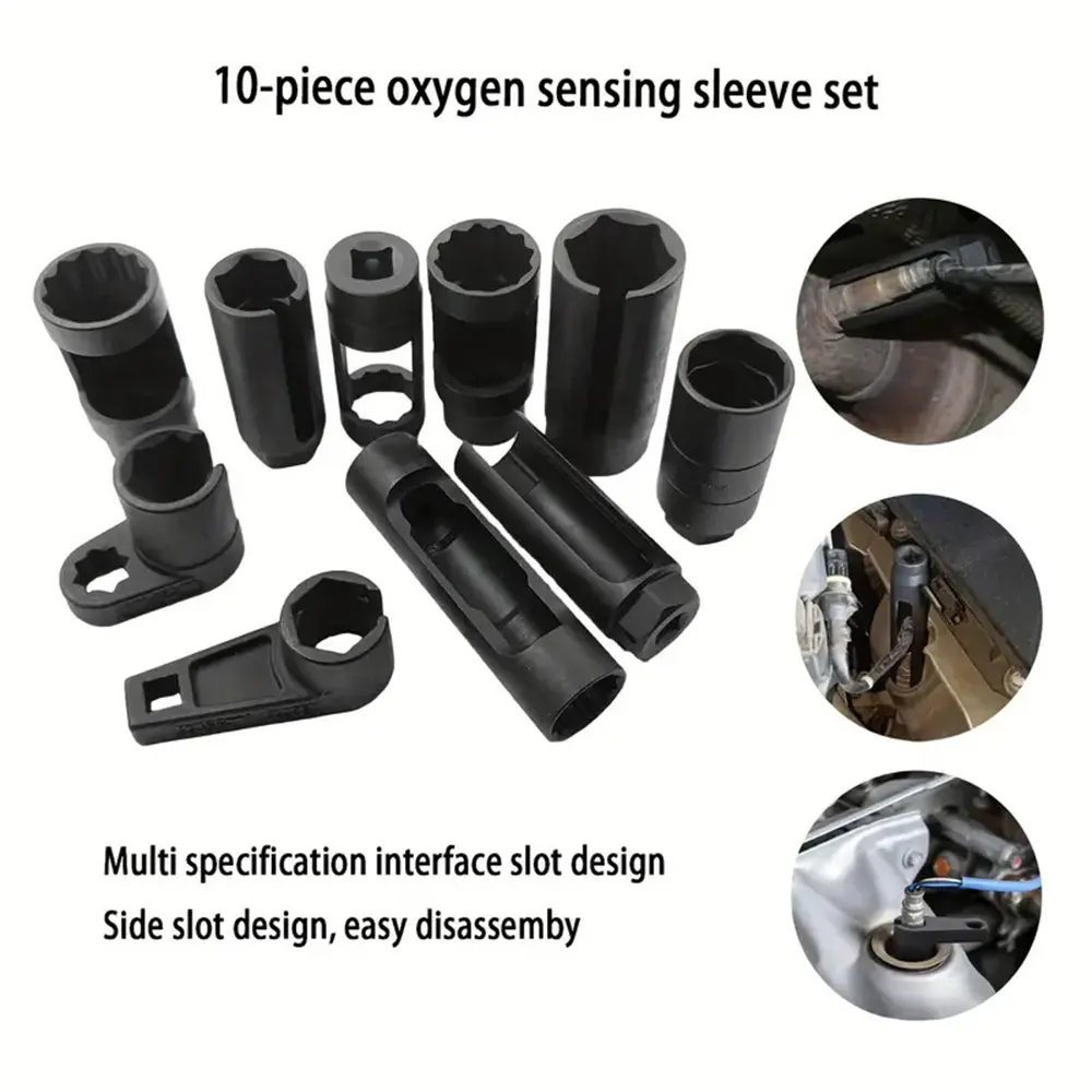 Rimoody 10 قطعة مجموعة مقابس مستشعر الأوكسجين الاستشعار ضغط الزيت إرسال وحدة مجموعة إزالة 3/8 بوصة 1/2 بوصة O2 الاستشعار وجع محركات