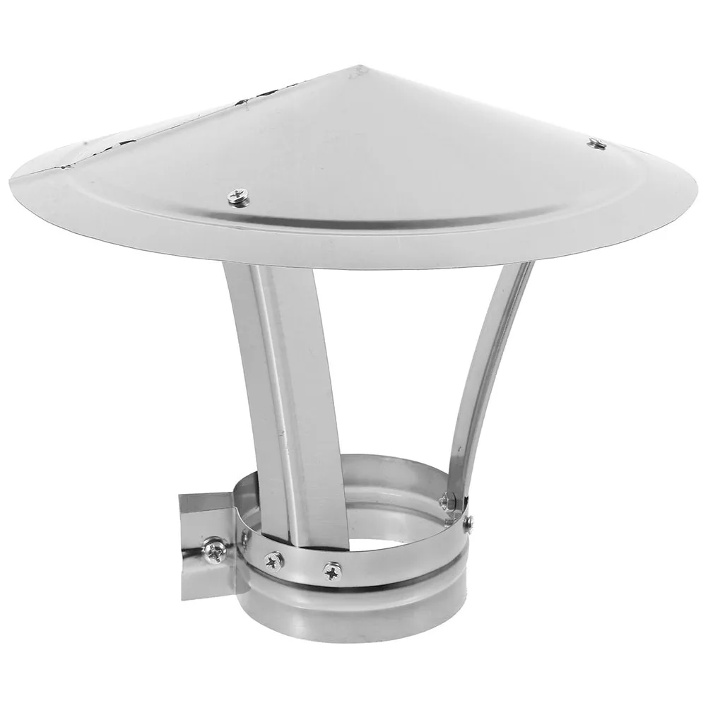 الفولاذ المقاوم للصدأ سقف مستدير تنفيس مدخنة غطاء مخروط العلوي غير نافذ للمطر الموقد غطاء العادم مدخنة قبعات المطر موقد الأنابيب الغطاء العلوي