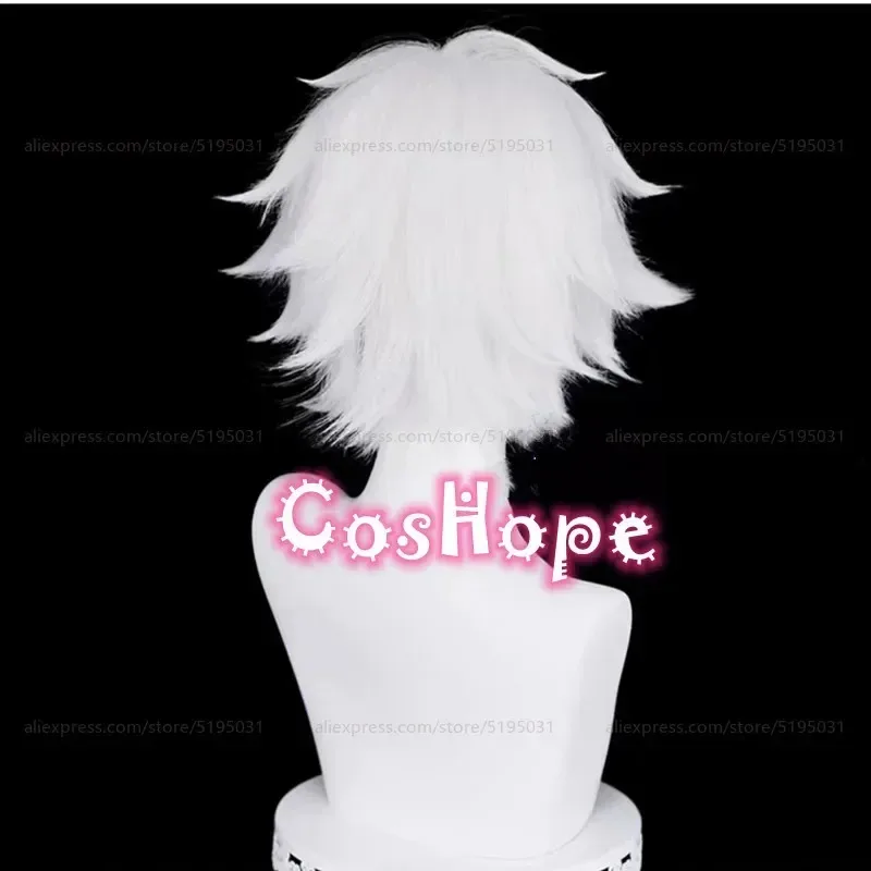 لو غوانغ 36 سنتيمتر قصيرة مجعد Kaneki كين الفضة الأبيض شعر مستعار أنيمي تأثيري الباروكات مقاومة للحرارة مزامنة ؛ 3 ، c'5.b ؛ 8' #4