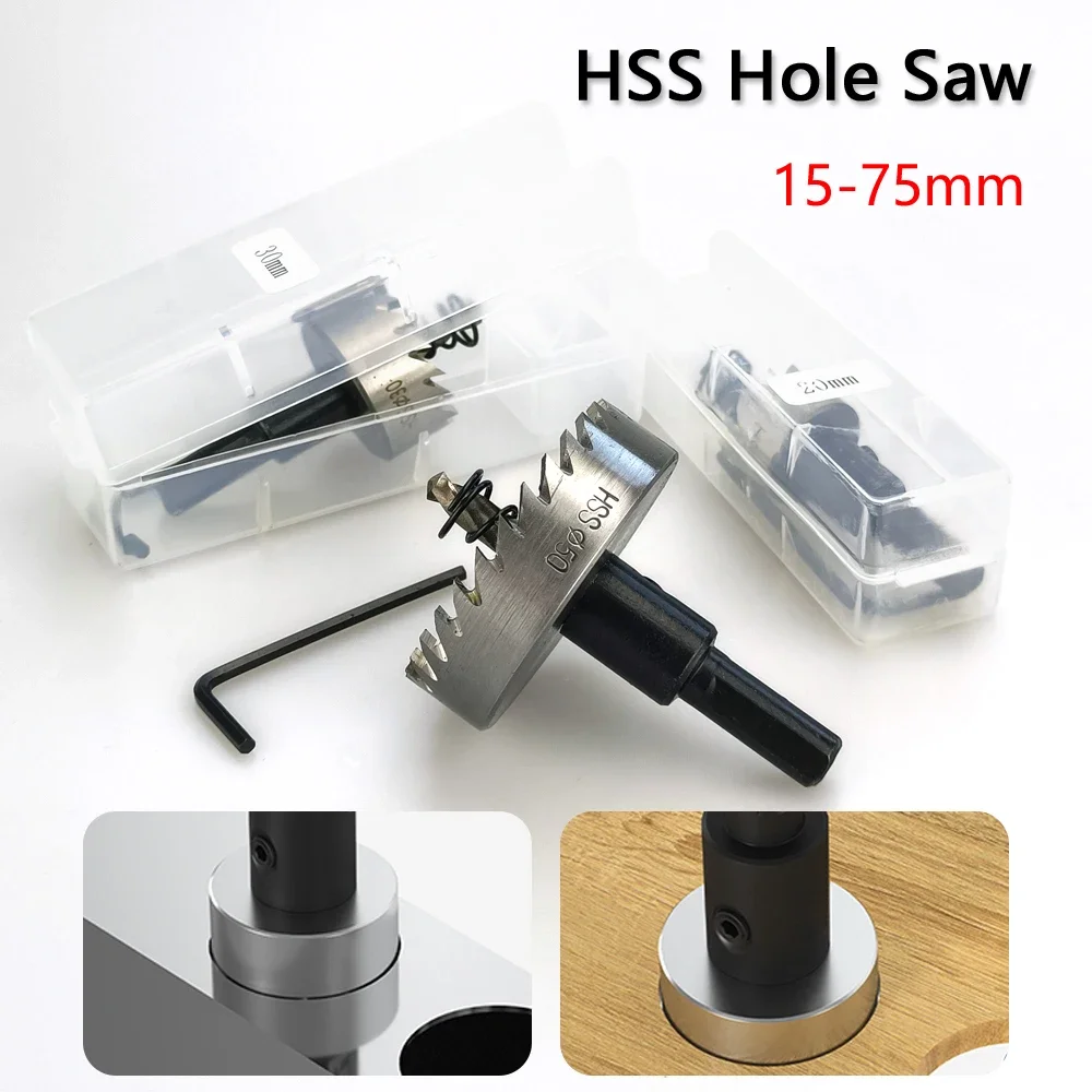 HSS Hole Saw 16-100mm Cobalt High Speed Steel M35 Stainless Steel Tool Set For Metal Stainless Steel Drilling Metalworking