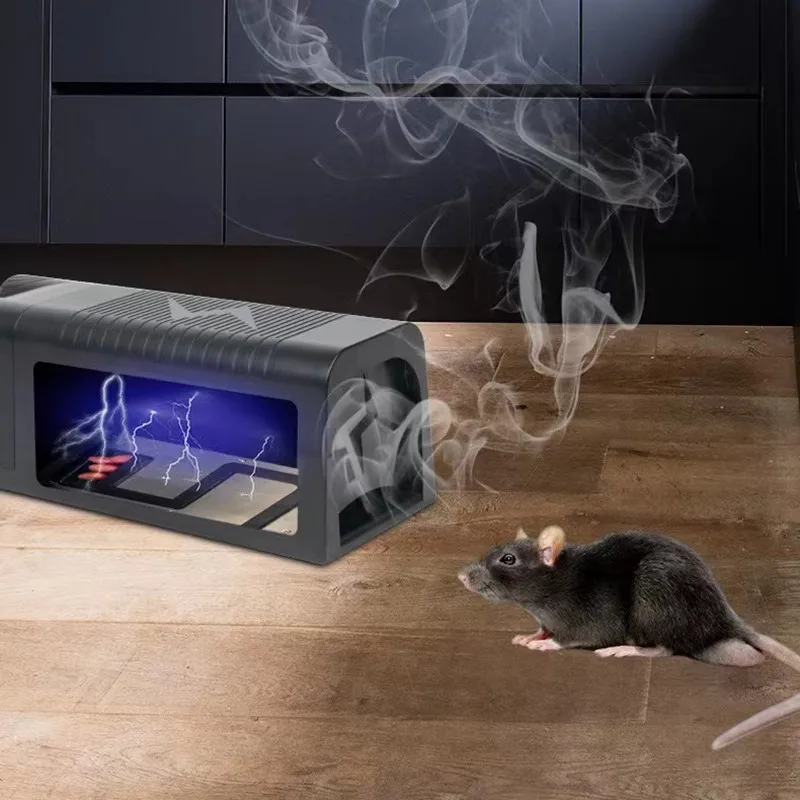 Household High Voltage Mouse Trap Automatic eEectric Shock Trap Reusable Farmland Warehouse Pest Control Mousetrap Catcher