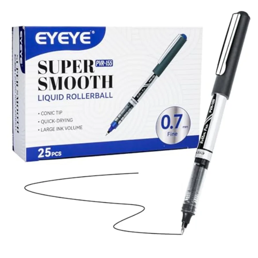 

0.7mm Roller Ball Pens, Medium Point Rollerball Pen Quick Dry, Liquid Ink Pens Fine Point Smooth Writing Pens for Journaling, N