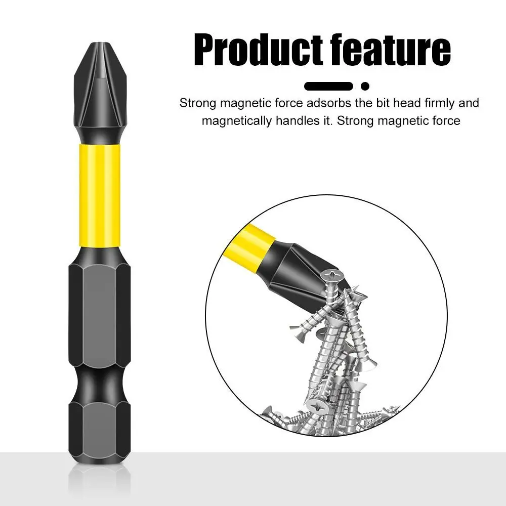 

8pcs/set Magnetic Cross Screwdriver Bit High Hardness Non-slip Screwdriver Bit Head Alloy Steel Hexagonal Handle Batch Head