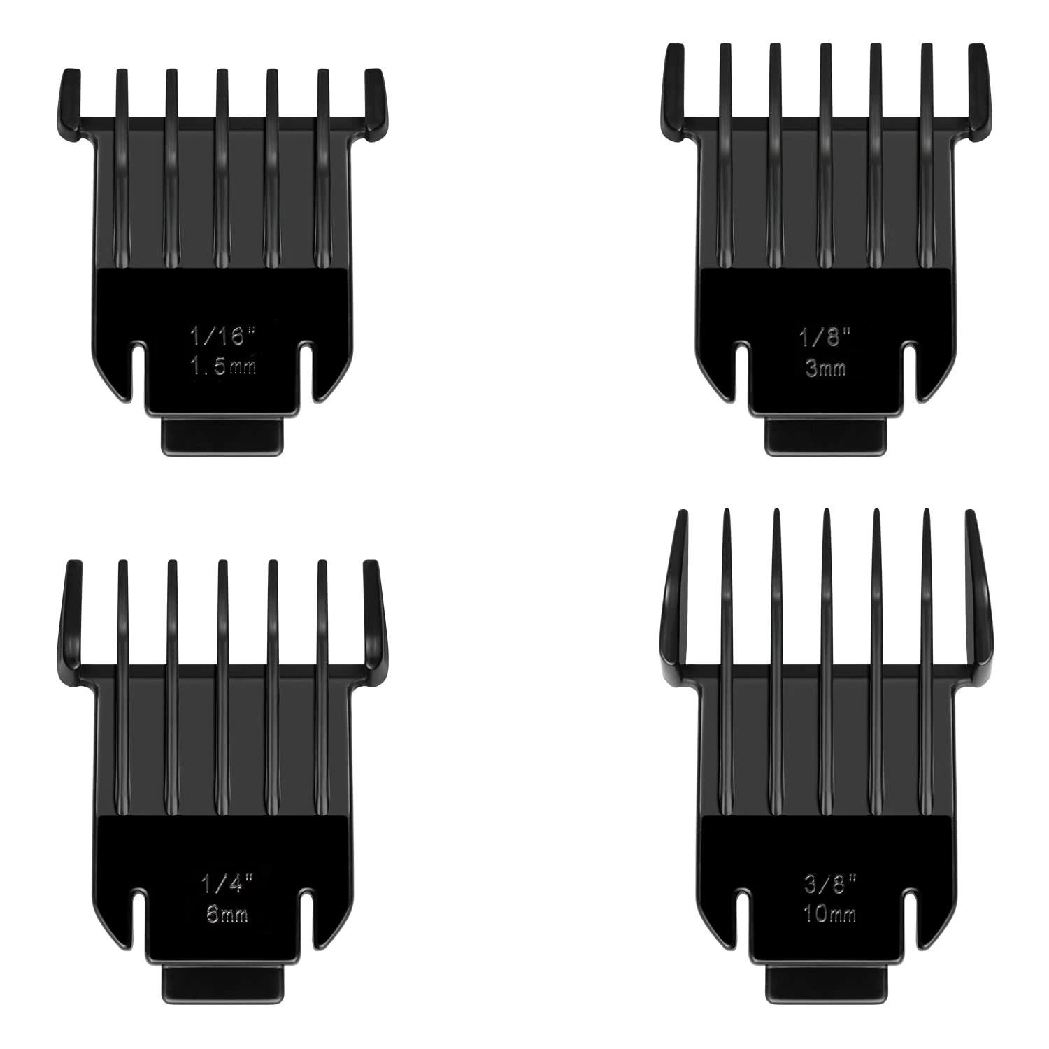 

Расческа D8 Guards для Andis Slimline Pro Li D8 с Т-образным лезвием, направляющая расческа с защелкой 1/16-3/8 дюйма для триммеров, 4 шт. в упаковке