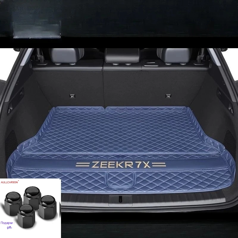 Voor Zeekr 7x2024 2025 Aangepaste Kofferbak Mat Leer Duurzaam Cargo Liner Boot Tapijten Interieur Cover Met Gift accessoires