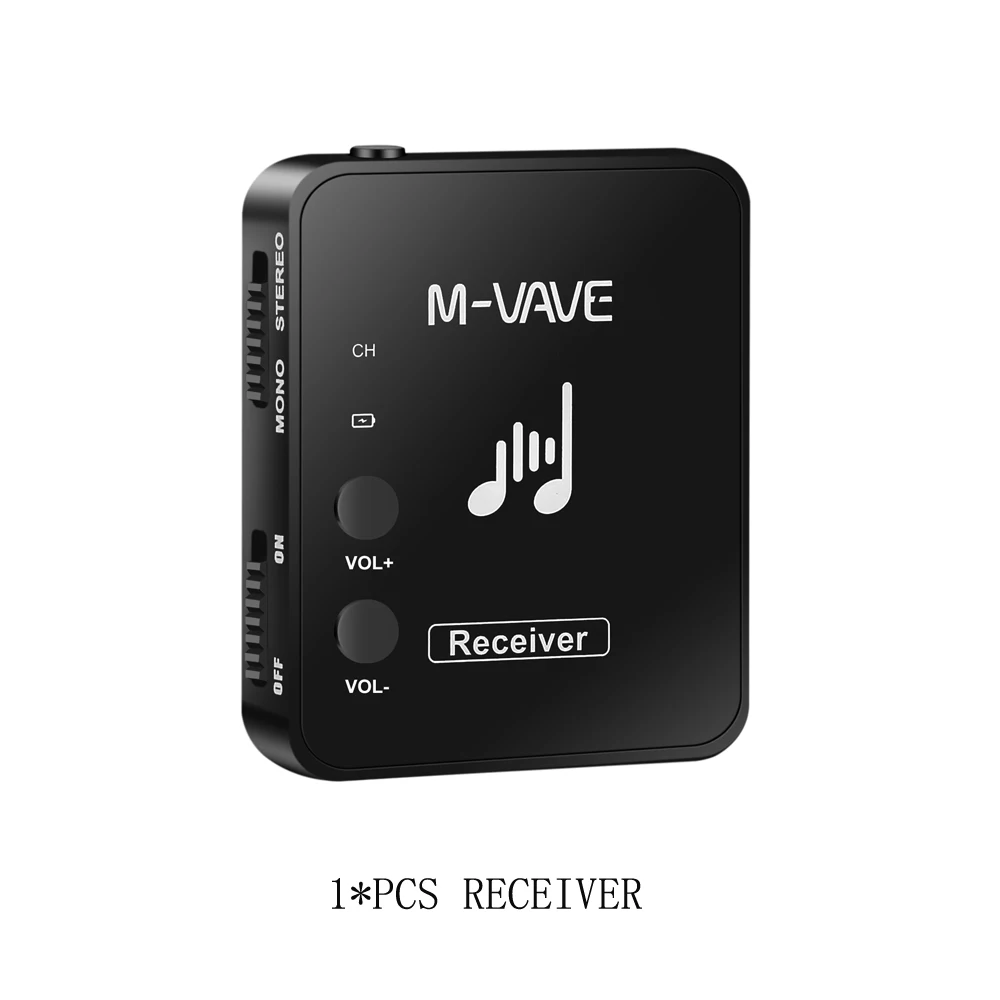 M-vave WP-10 2.4G Wireless Earphone Monitor Rechargeable Transmitter receiver  Cuvave WP-10 Support Stereo Mono Recording