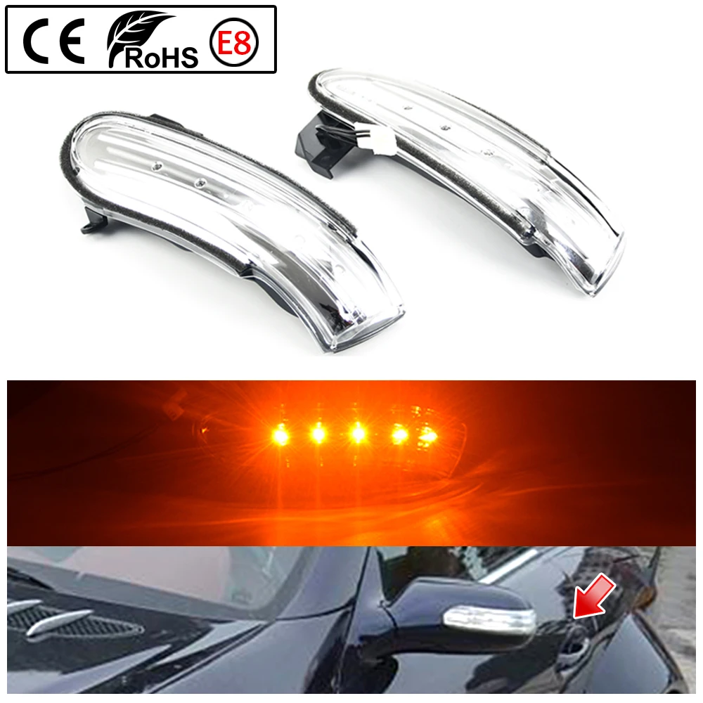 A1718200421 سيارة LED مرآة الرؤية الخلفية بدوره إشارة مؤشر ضوئي ث/مجموعات لمرسيدس بنز SLK-Class R171 W171 SL-Class R230 W230