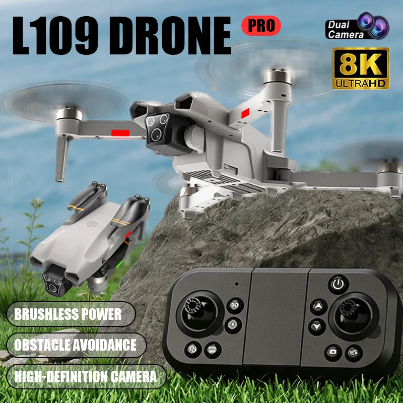 Dron Profesional L017 Pro 2026, Sin Escobillas, Giro 3D de 360° °   Dron Cuadricóptero Plegable con Cámara 8K HD, WIFI 5G FPV, Juguete para Niños, Regalos