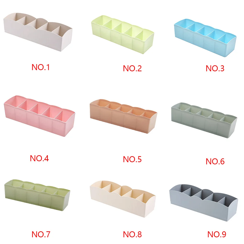 Plastic Organizer Tie Bra Socks Drawer Cosmetic Container Multipurpose Divider Storage Boxes