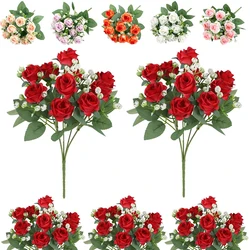 Artificial roses New Year hand-held flowers full of stars Diamond rose silk decoration Valentine's day Christmas home decoration