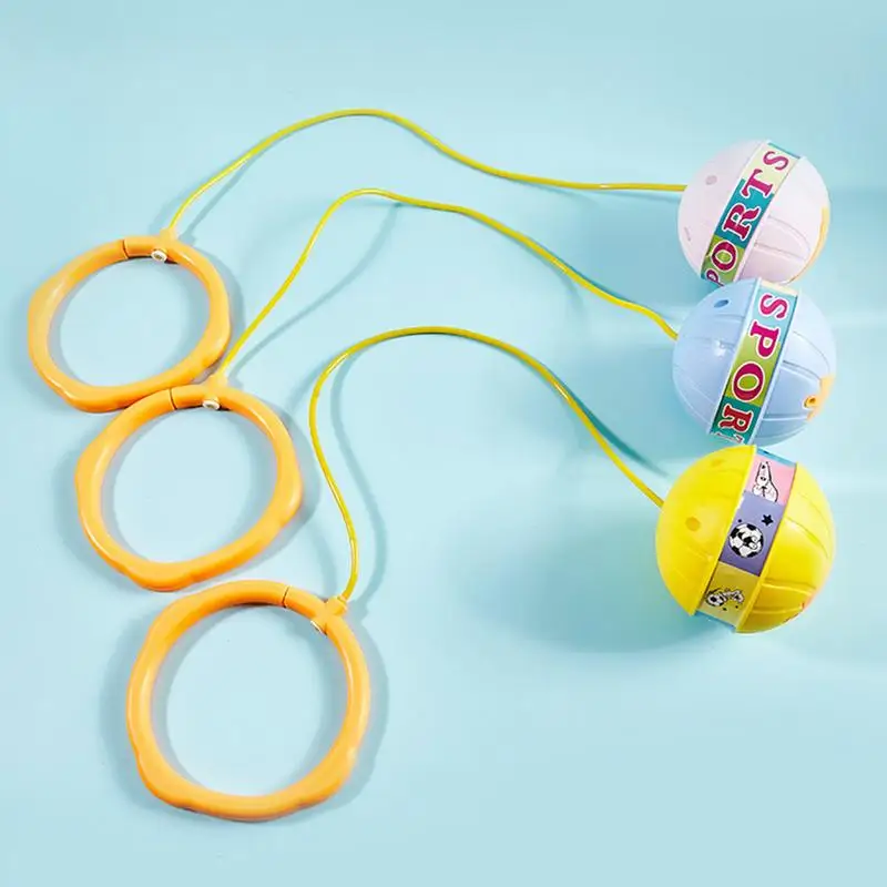 Flashing Jumping Ball Children Outdoor Fun Toy Skip Ball Exercise Coordination Balance Elastic Response Ankle Jump Rope Balls