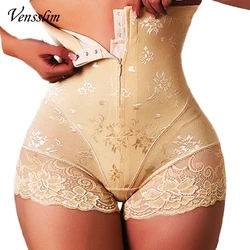 Vensslim Lace Shapers Body Shaper Panties with Zipper Double Control Underwear Women Shapewear Waist Trainer Butt Lifter Panty