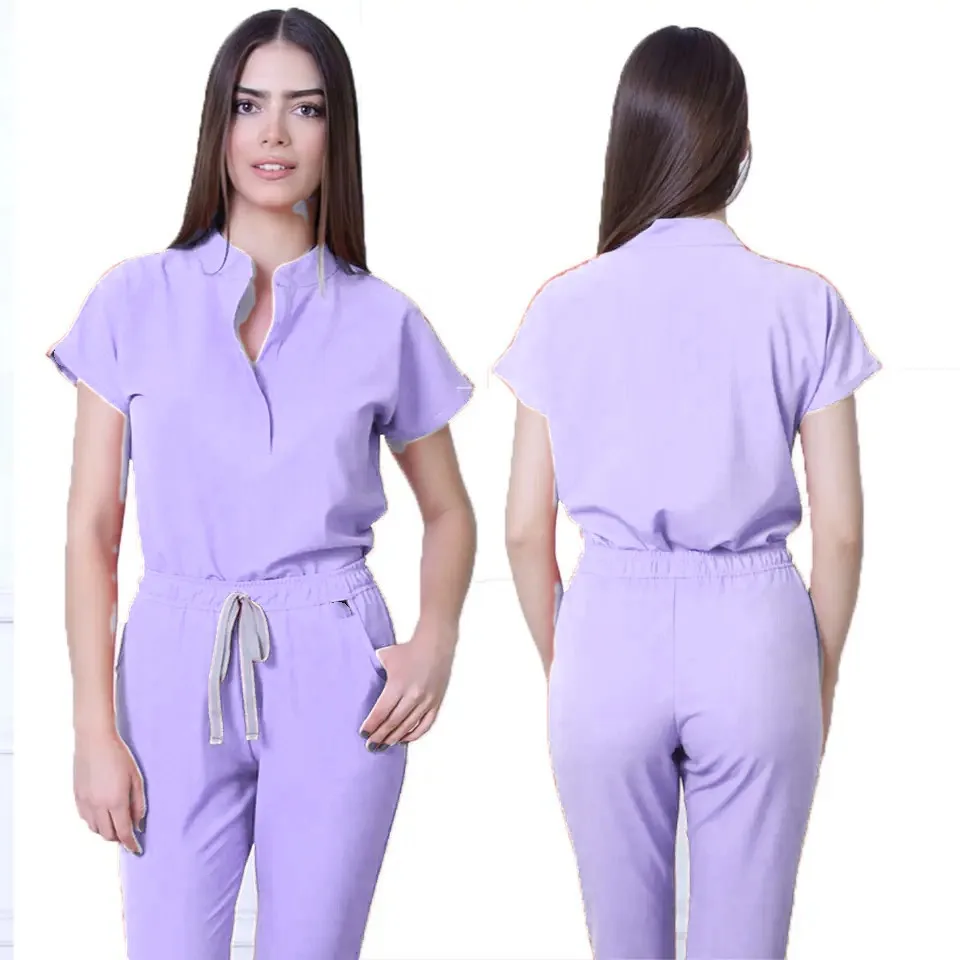 高品質医療スクラブ制服ナースアクセサリーペットクリニック医師作業服多色麻酔科医制服ナース女性